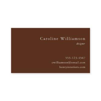 Minimalist Earthy Brown Elegant Professional
