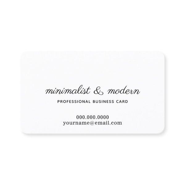 minimalist, elegant and modern white professional