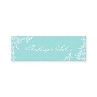 Minimalist Elegant Aqua Blue Calling Card
