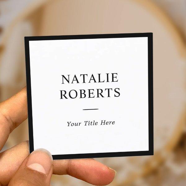 Minimalist Elegant Black Frame Professional Square