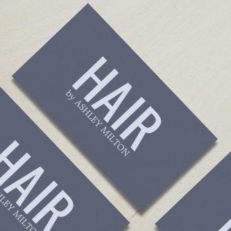Minimalist Elegant Blue Bold Hair Salon