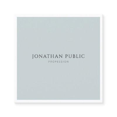 Minimalist Elegant Blue Green Simple Modern Plain Square