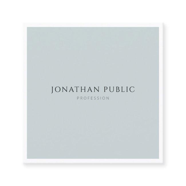 Minimalist Elegant Blue Green Simple Modern Plain Square
