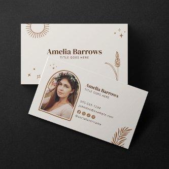 Minimalist Elegant Boho Cream Bohemian Sun Stars