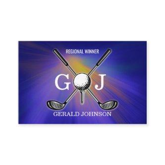 Minimalist Elegant Custom Golf Monogram Design Bus