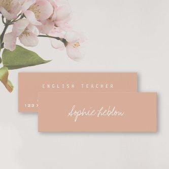 Minimalist Elegant English Teacher Dusty Rose Mini