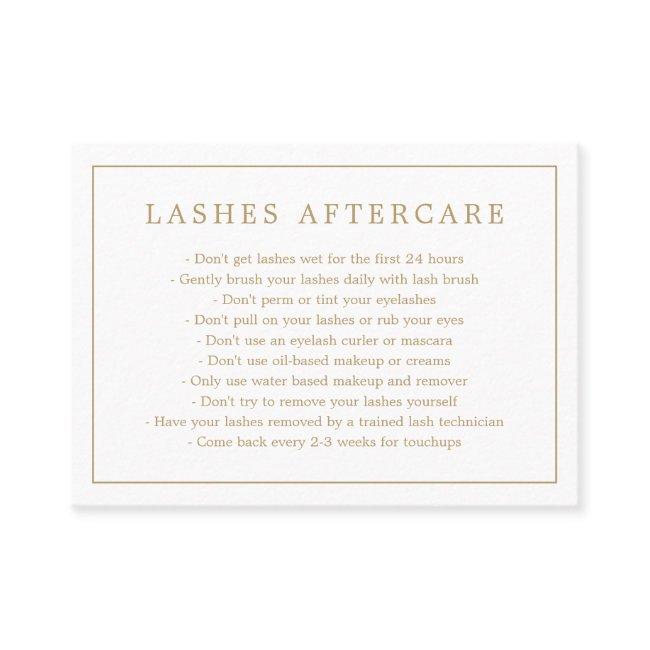 Minimalist Elegant Gold Lashes Aftercare