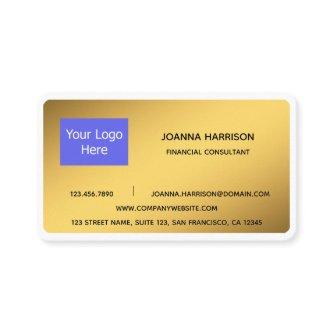 Minimalist Elegant Gold Logo Financial Consultant