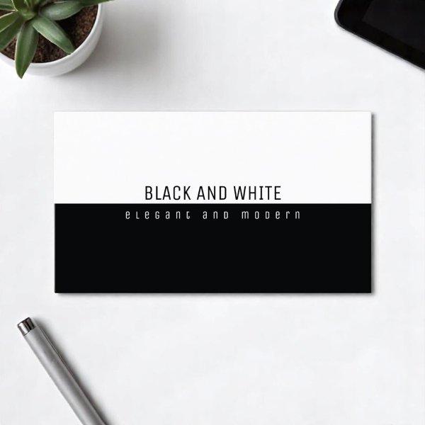 Minimalist elegant modern black and white