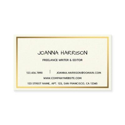Minimalist Elegant Modern Shiny Gold Frame Editor