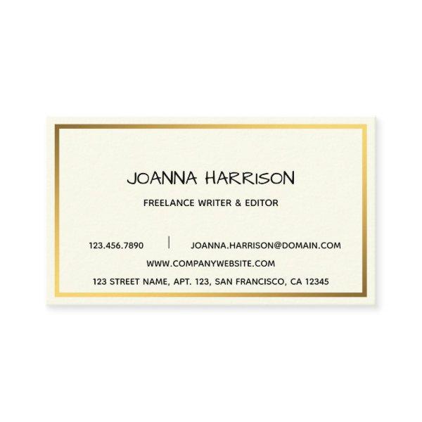 Minimalist Elegant Modern Shiny Gold Frame Editor