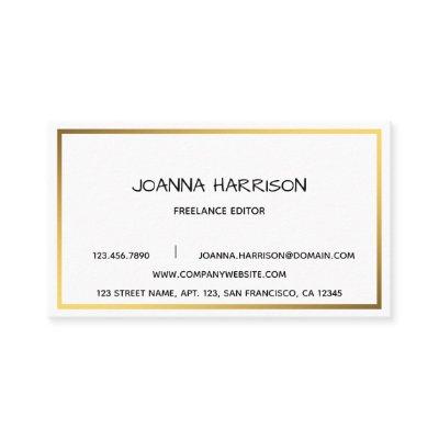 Minimalist Elegant Modern Shiny Gold Frame Editor