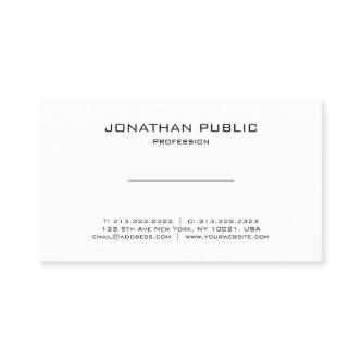 Minimalist Elegant Modern White Plain Professional