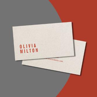 Minimalist Elegant Paper Texture Red Consultant