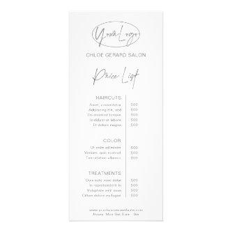 Minimalist Elegant Platinum Gray Modern Rack Card