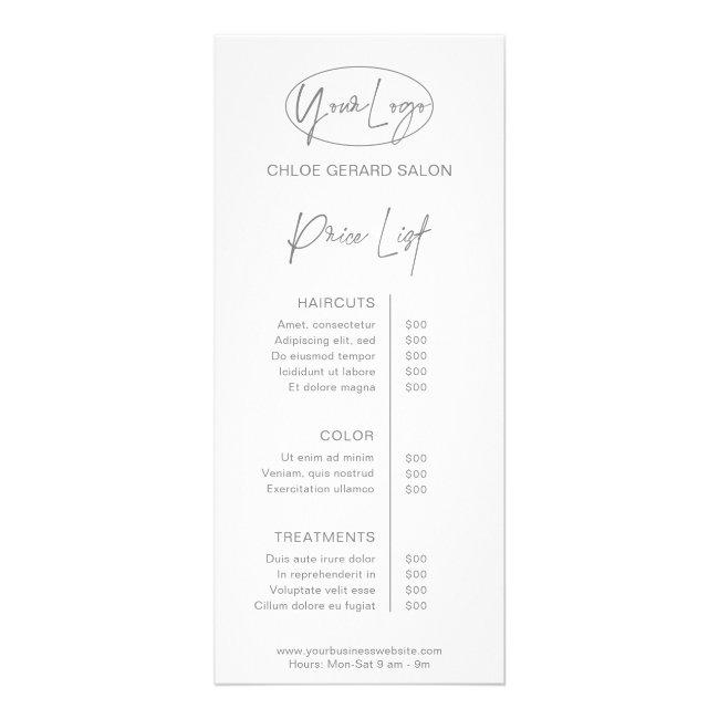 Minimalist Elegant Platinum Gray Modern Rack Card