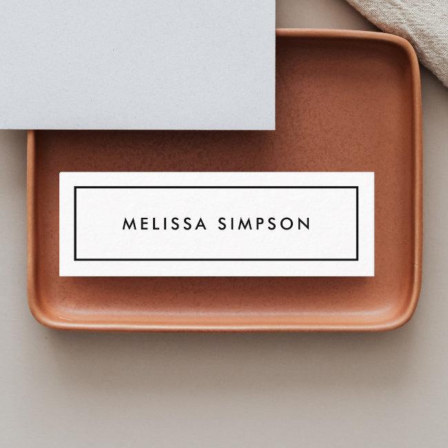 Minimalist Elegant Professional Black And White Mini