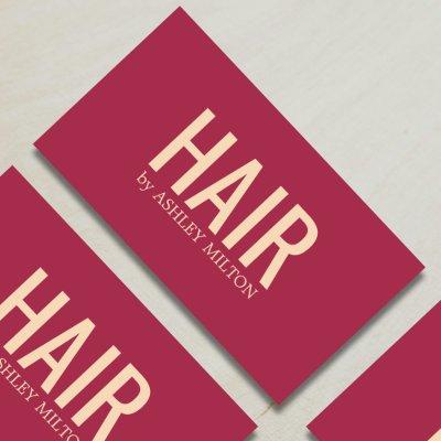 Minimalist Elegant Red Yellow Hair Salon