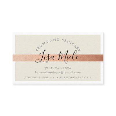 MINIMALIST elegant rose gold stripe ivory cream