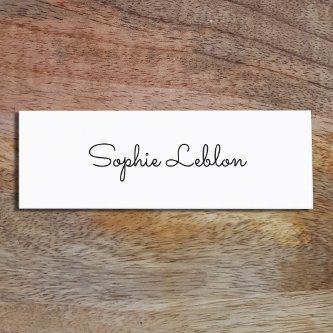 Minimalist elegant simple plain white mini