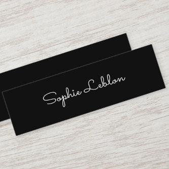 Minimalist Elegant Simple Script Name Black Mini