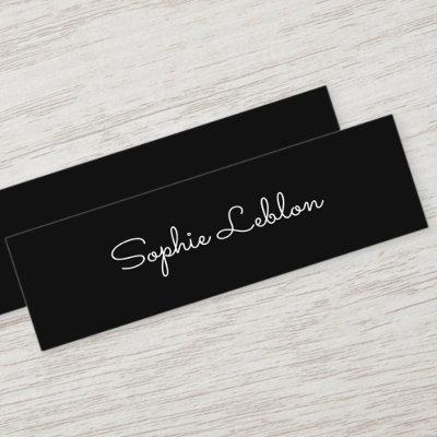 Minimalist Elegant Simple Script Name Black Mini