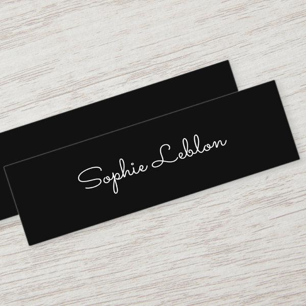Minimalist Elegant Simple Script Name Black Mini