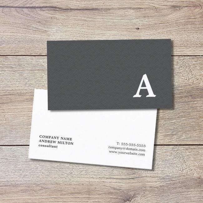 Minimalist Elegant Texture Grey Consultant