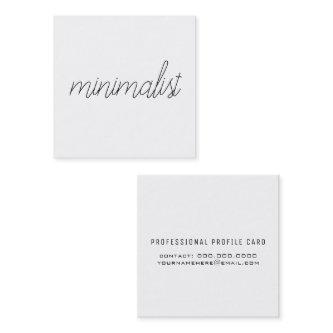 minimalist elegant thin script on white square