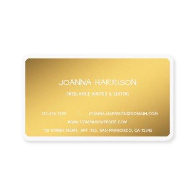 Minimalist Elegant Trendy Gold Writer Editor
