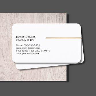 Minimalist Elegant White Copper Line Attorney