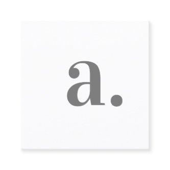 Minimalist Elegant White Monogram Modern QR Code  Square