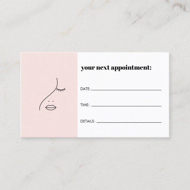 Minimalist Face Beauty Logo Pink Appointment