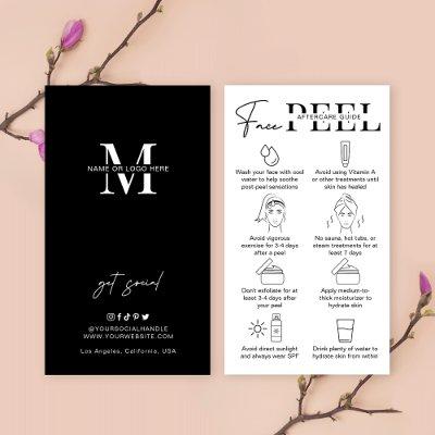 Minimalist Face Peel Aftercare Guide Instructions