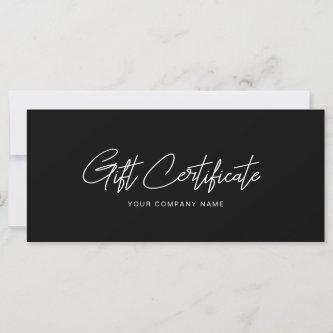 Minimalist Gift Certificate
