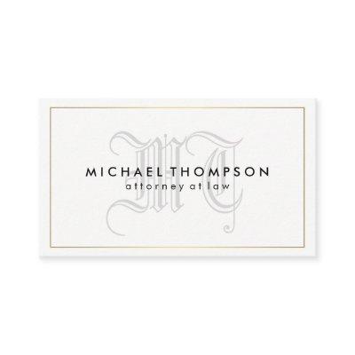 Minimalist Gold Border with Monogram
