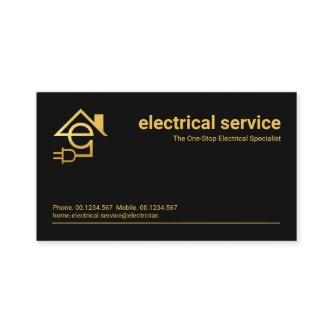 Minimalist Gold Line Electrician