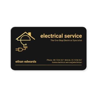 Minimalist Gold Line Electrician