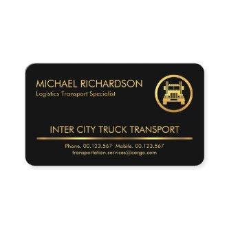 Minimalist Gold Line Semi Truck