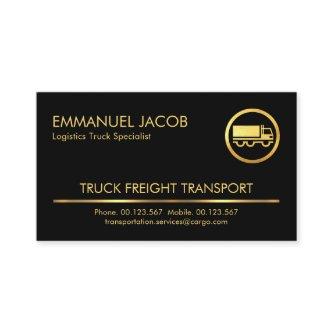 Minimalist Gold Line Truck Transport