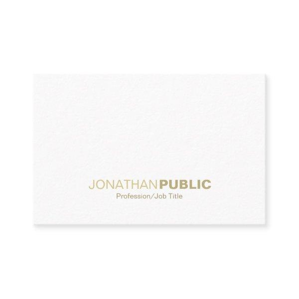 Minimalist Gold White Plain Modern Fashionable