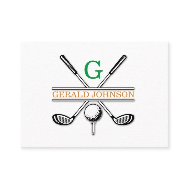Minimalist Golf Monogram Design