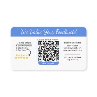 Minimalist Google Review Template With QR code