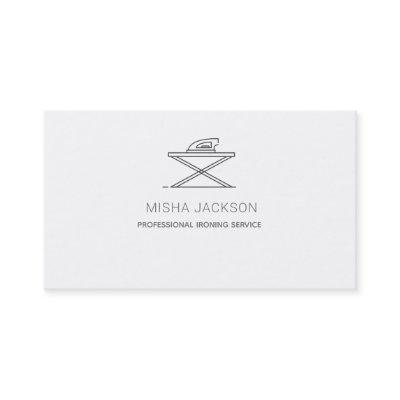 Minimalist Gray White Professional Ironing laundry