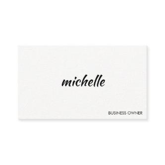 Minimalist Gray White with Cursive Text