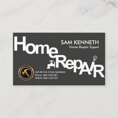 Minimalist Grey Handyman Signage Home Repair