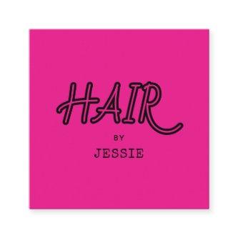 Minimalist Hair Stylist Pink Square