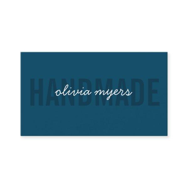 MINIMALIST HANDMADE simple white aqua dark blue