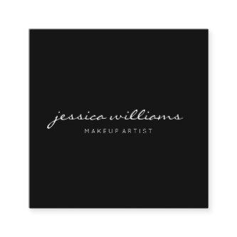 Minimalist Handwritten Modern Professional Black Square