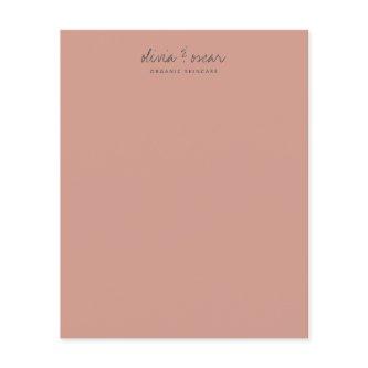 Minimalist Handwritten Script Dusty Rose Business